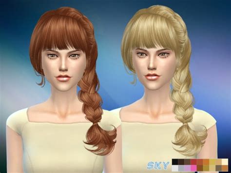 The Sims Resource Aliza 057 Hair By Skysims Sims 4 Hairs