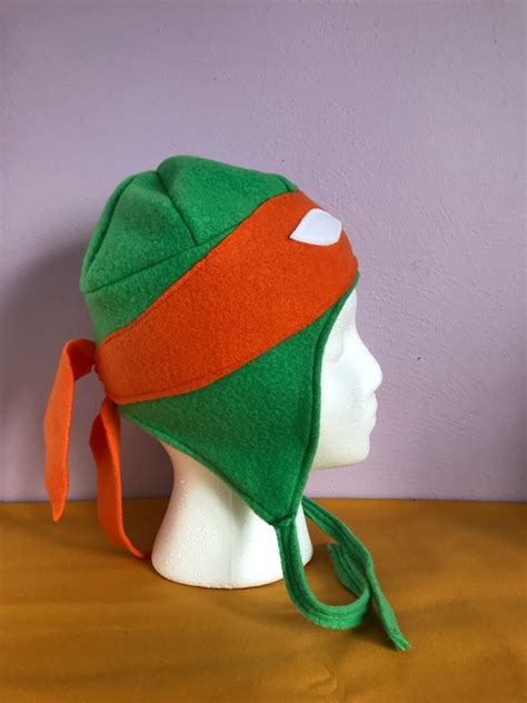 Ninja Hat Turtle Fleece Hat Tmnt Hats Winter Hats Ear Etsy