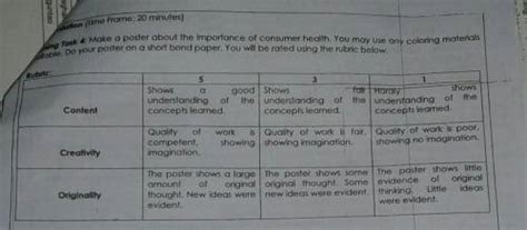 Task 4. Make a poster about the importance of consumer health. You may