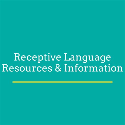 Receptive Language Resources & Information | Receptive language, Expressive language, Language ...