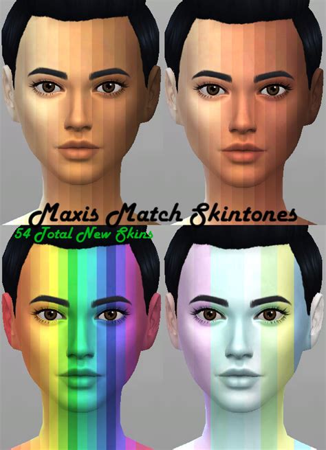 Maxis Match 54 Skintones By Kitty25939 At Mod The Sims Sims 4 Updates