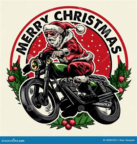 Free Santa Motorcycle Clipart