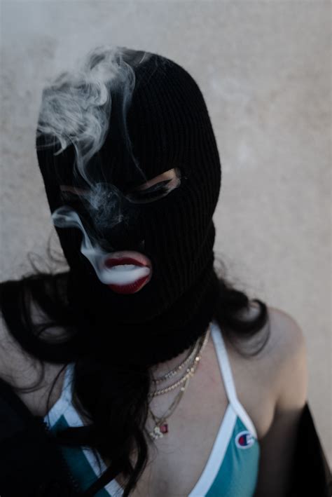 🖤 gangster girl baddie pink ski mask aesthetic 2021