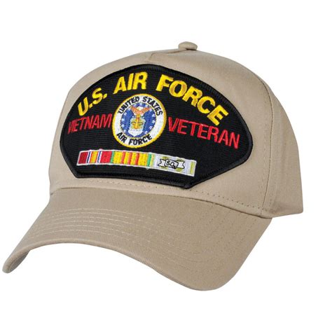 Us Air Force Vietnam Veteran Patch Khaki Hat
