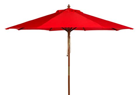 Cannes 9ft Wooden Outdoor Umbrella Red