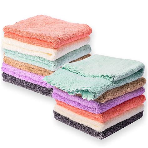 Kyapoo Baby Washcloths 12 Pack 12x12 Inches Microfiber Soft For