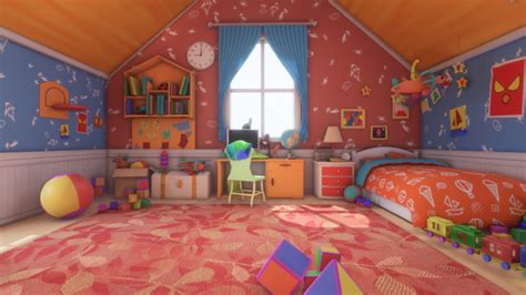 Incom Studio 3d Asset Cartoons Bed Room Zoom Wallpaper Iphone