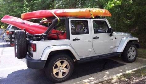 canoe on jeep wrangler soft top