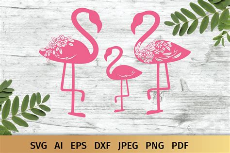 Pink Flamingo SVG Cut Files Design Bundles