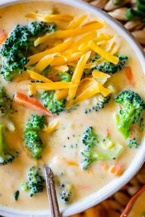 Easy Broccoli Cheddar Soup 30 Minute Recipe The Food Charlatan