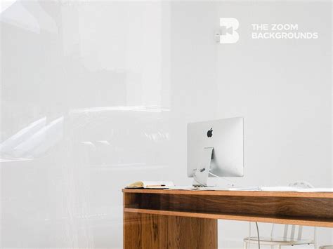 Apple Computer On Office Desk Zoom Backgrounds