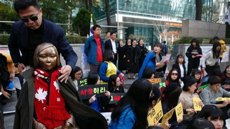 japan s protest over korean comfort woman statue over for now