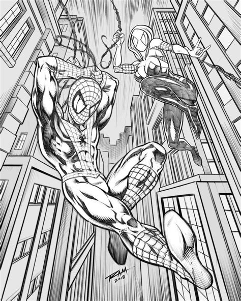 Spider Man And Spider Gwen By On
