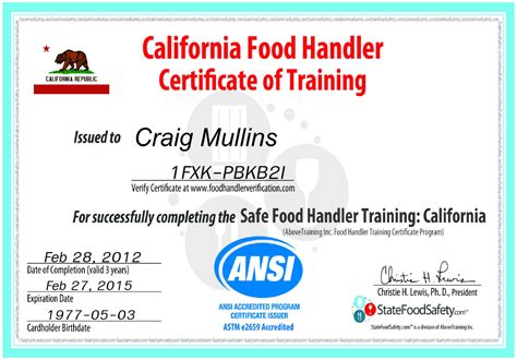 Find out more information on how to take advantage of this online service. Top California Food Handlers Card Test Takeaways