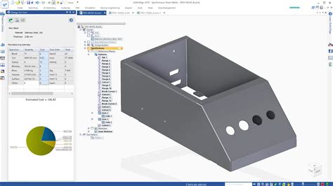 The guilloché is a decorative technique in which a very precise, intricate and repetitive pattern is mechanically engraved into an underlying material, via engine turning. Solid Edge 2019 Design for Cost Sheet Metal - YouTube