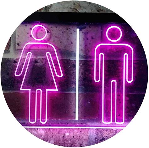 buy men women bathroom restroom led neon light sign — way up ts