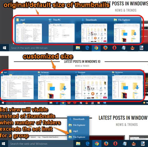 How To Customize Taskbar Thumbnail Settings In Windows 10