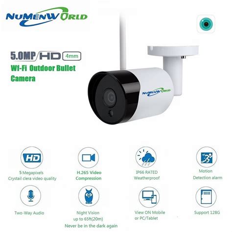5mp Outdoor Security Camera Wifi Wireless 5 Megapixels Hd Night Vision