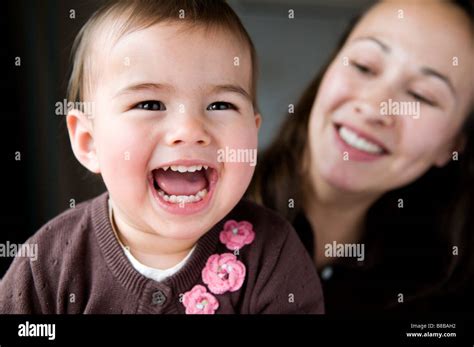 Portrait Of Happy Mother And Daughter Stock Photo Alamy