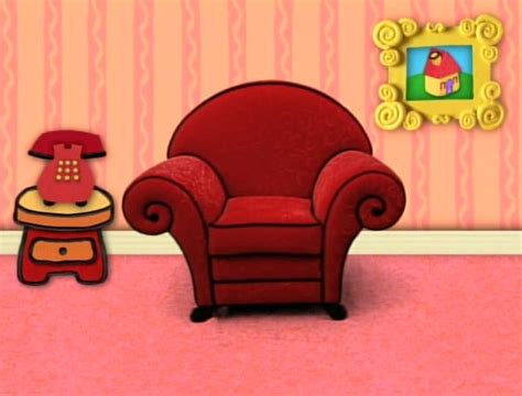 2x05 what does blue want to make out of recycled things?2x21 hide & seek (2 times)3x18 blue's big musical. The Thinking Chair. The place where we think, think, think ...