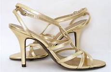 strappy gold sandals heel high heels 8m platinum size seller