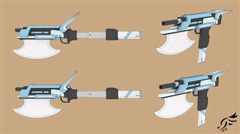 Atlas And Axis Rwby Oc Weapon Commission By Denalcc1010 Rwby Oc