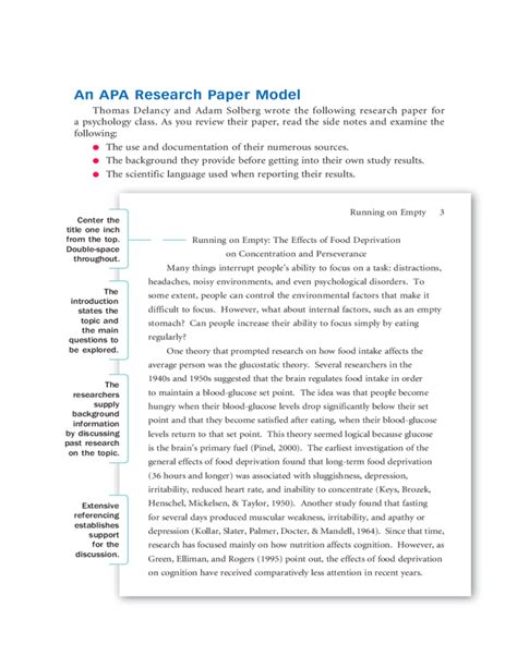 Sample Apa Research Paper Free Download