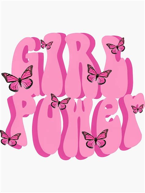 Girl Power With Butterflies Sticker By Brookeradicia Picture Collage
