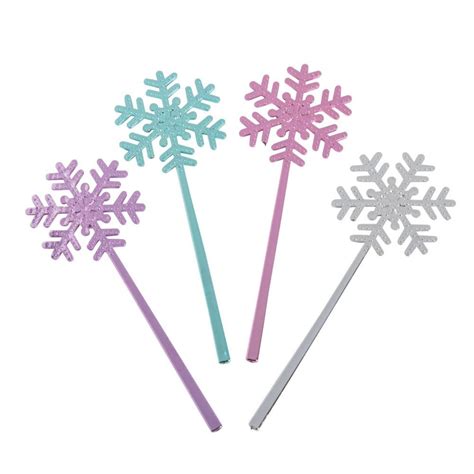 Mini Snowflake Wands Snowflake Birthday Party Winter Onederland