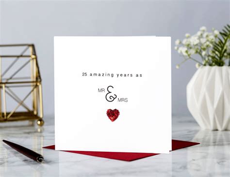 Any Year Bespoke Wedding Anniversary Card By Sabah Designs