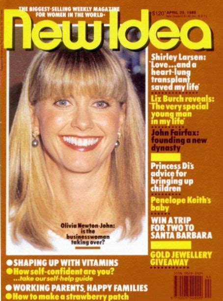 Olivia Newton John New Idea Magazine 29 March 1987 Cover Photo Australia