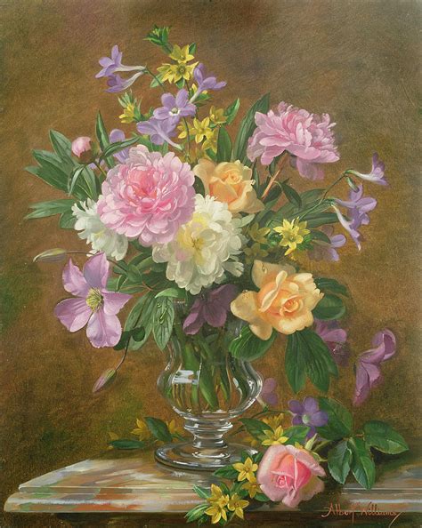 Vase Of Flowers Painting By Albert Williams Pixels