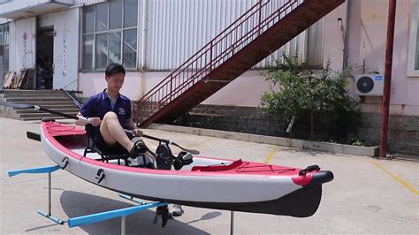 Surfking Kayak With Pedal Drive Inflatable Fishing Pedal Kayak Drop