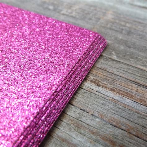 Dark Pink Glitter Cardstock Paper Glitter Paper For Etsy