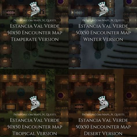 The Estancia Val Verde 50x50 2 Story Encounter Map Pack By Maps N