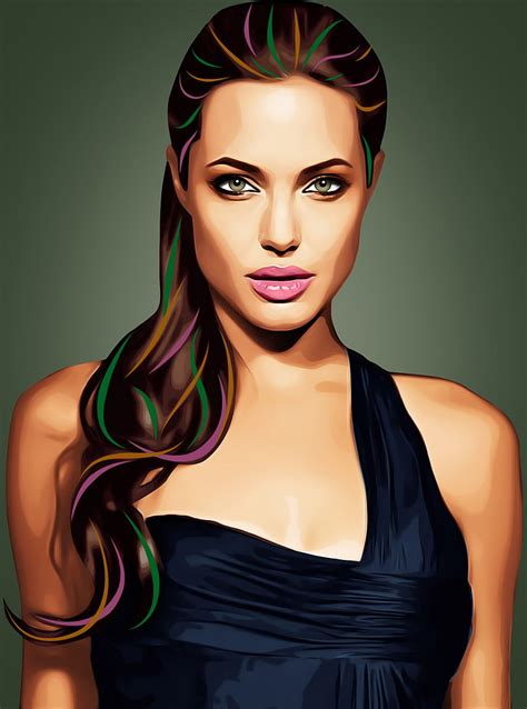 Online Crop Hd Wallpaper Abstracto Angelina Jolie Vector Beauty