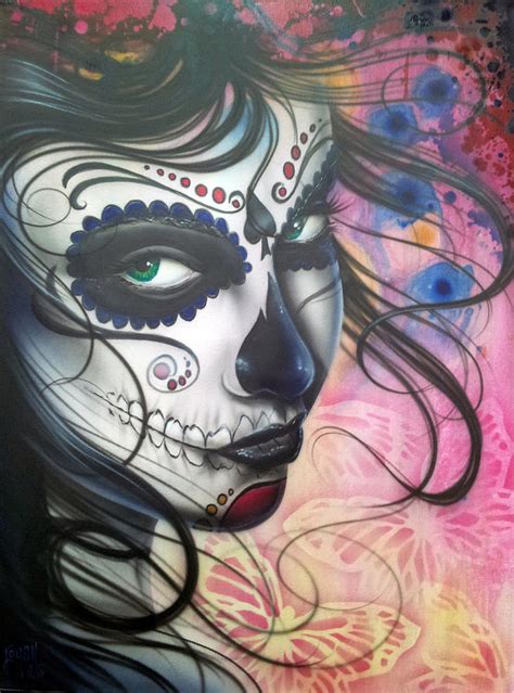 Dia De Los Muertos Chica Painting By Mike Royal