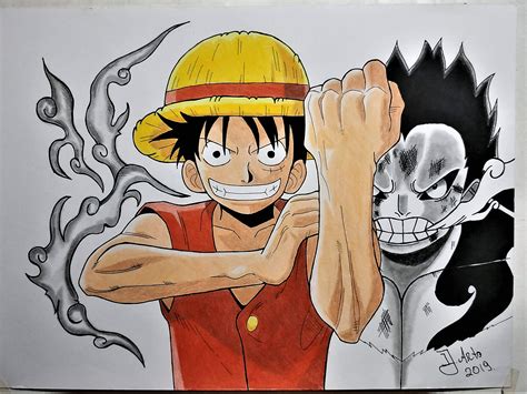 This Is My Drawing Of Luffy From One Piece Animewhat Do You Guys
