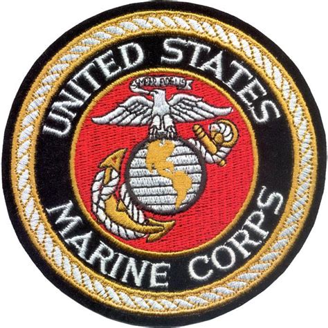 Deluxe Us Marine Corps Sew On Patch With Usmc Emblem 4 In