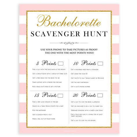 bachelorette scavenger hunt parisian printable bachelorette games ohhappyprintables