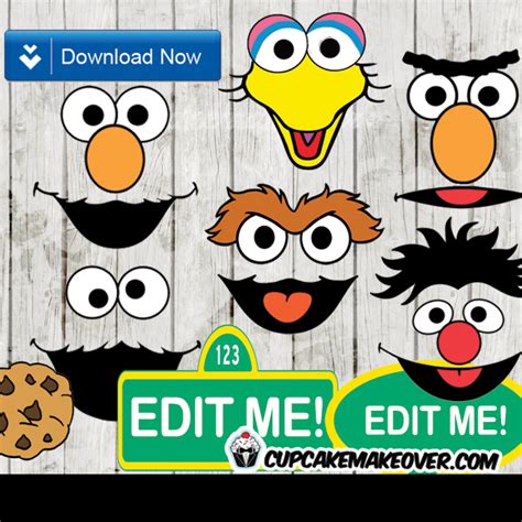 Sesame Street Big Bird Face Template