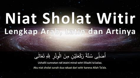 Niat Sholat Witir Satu Rakaat - Maybe you would like to learn more