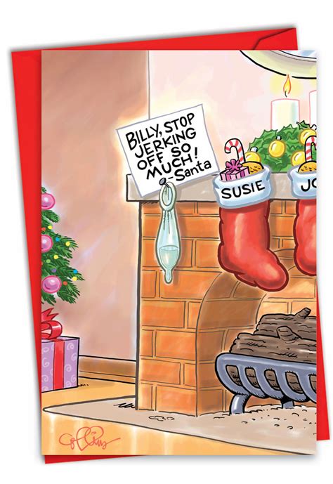 Billy Stop Jerking Off Cartoons Christmas Card Daniel Collins