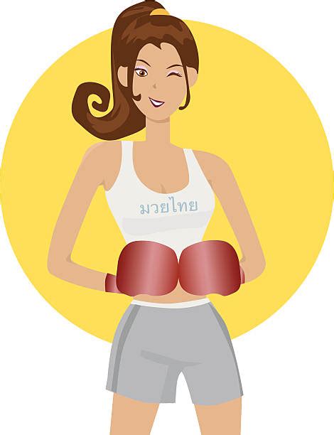 Girl Boxing Illustrations Royalty Free Vector Graphics