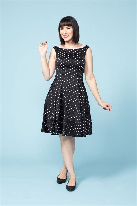 Sleeveless Vintage Polka Dot Dress Pinup Girl Clothing Vintage