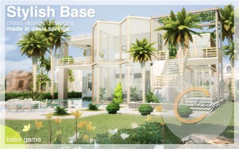 Stylish Base House At Cross Design Sims 4 Updates