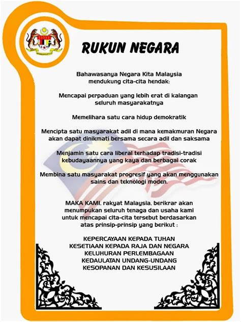 Malay for 'national principles') is the malaysian declaration of national philosophy instituted by royal proclamation on merdeka day, 1970, in reaction to a serious race riot known as the 13 may incident, which occurred in 1969. YOP PASIRSALAK: Malaysia Bukan Negara Sekular ...