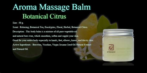 Aroma Massage Balm Botanical Citrus