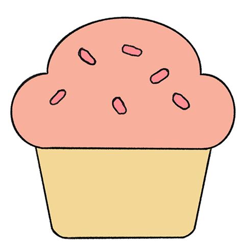 How To Draw A Cupcake For Kindergarten Easy Drawing Tutorial For Kids
