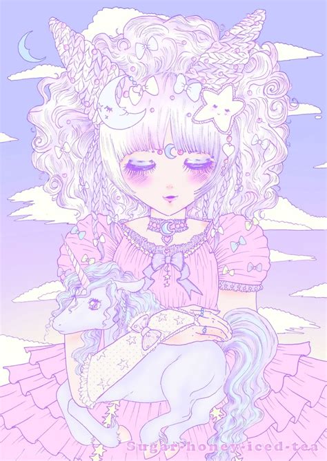My Sweet Unicorn Girl Illustration With Baby Unicorn U